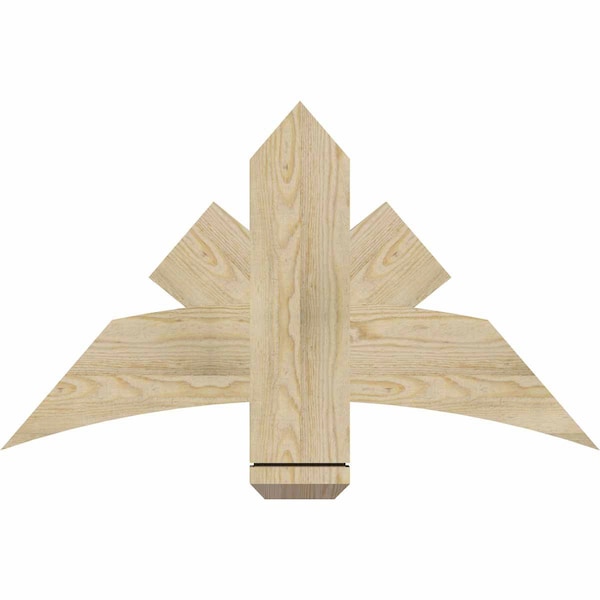 Ekena Millwork Alberta Rough Sawn Timber Gable Bracket, Douglas Fir, 36"W x 21"H x 2"D x 6"F, 14/12 Pitch GBW036X21X0206ALB00RDF - main